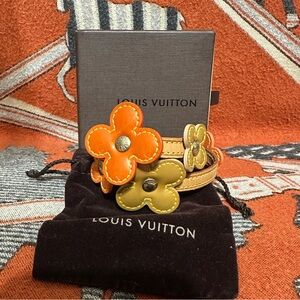 LOUIS VUITTON ❤️🌟FL0012 ORANGE AND GOLD FLORAL BRACELET ⭐️